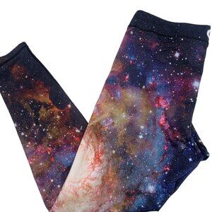 Grrrl Heidi Galactic Celestial Leggings XXL Gym Workout Athleisure Galaxy Yoga
